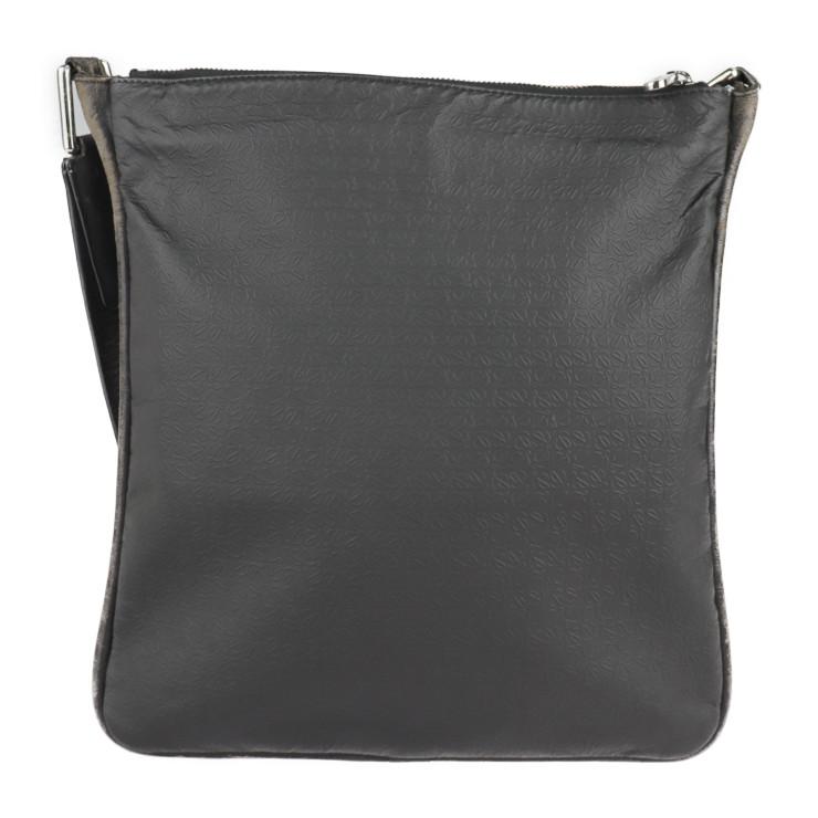 LOEWE ロエベ リピート アナグラム ショルダーバッグ PVC レザー 