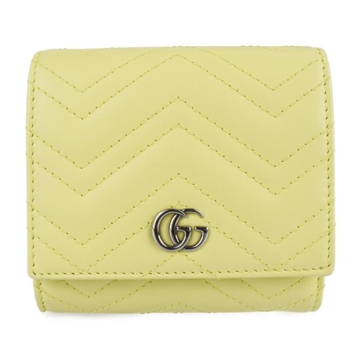 GUCCI 超美品 グッチ GGマーモント 598629 二つ折り財布 レザー 