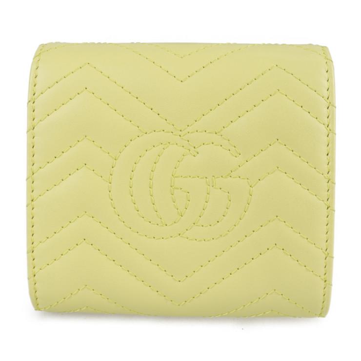GUCCI 超美品 グッチ GGマーモント 598629 二つ折り財布 レザー 