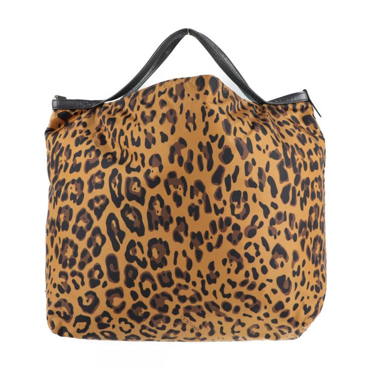 美品 JIMMY CHOO ジミーチュウ トートバッグ ナイロン ブラウン系 