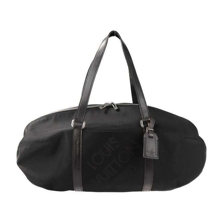 大量入荷 美品 LV ルイヴィトン アカタン サッカー ダミエジェアン M93066 ボストンバッグ 黒 スポーツバッグ リール