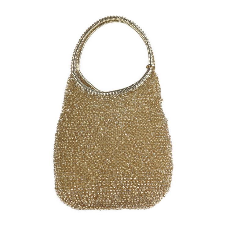 美品 ANTEPRIMA アンテプリマ ハンドバッグ PVC ゴールド系 ワイヤー