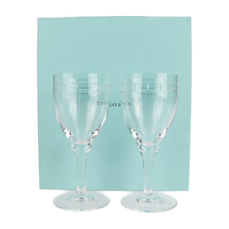 超美品 TIFFANY&Co. ティファニー アトラス グラス クリア ペア ワイン 