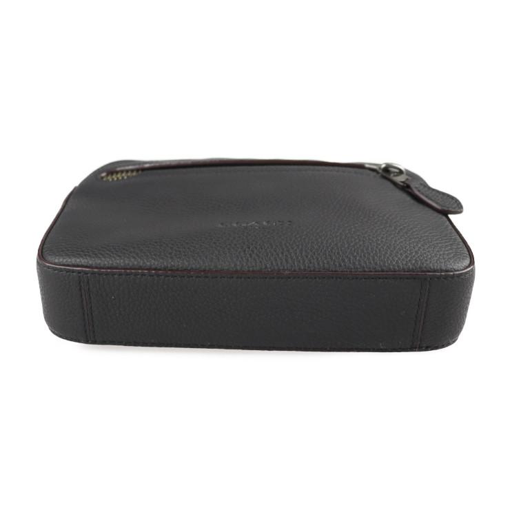 超美品 COACH コーチ 69354 ウエストバッグ ペブルドレザー ブラック 