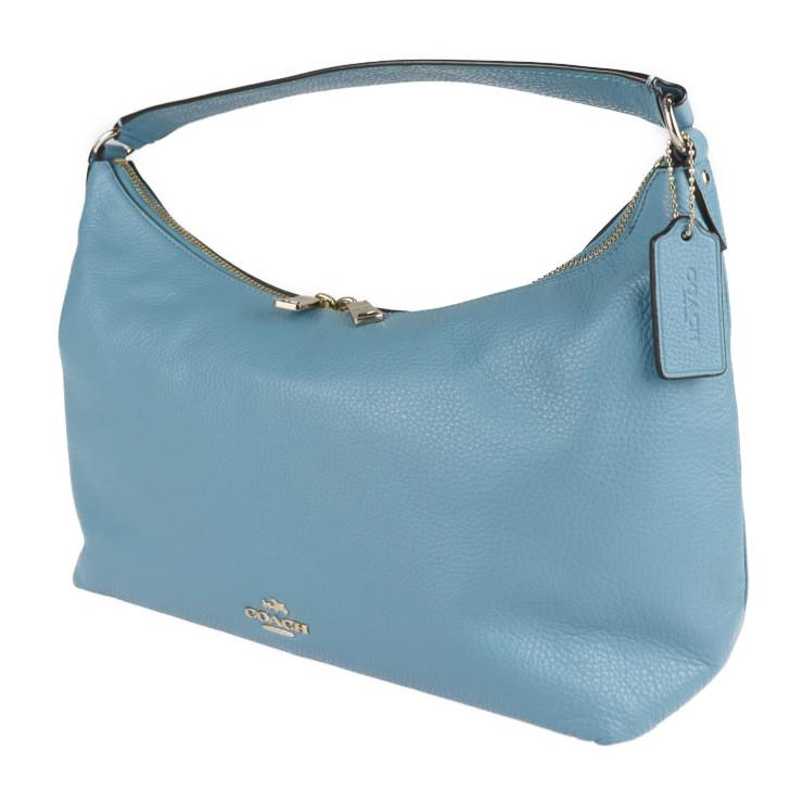 COACH 超美品 コーチ F36628 ハンドバッグ レザー ライトブルー系