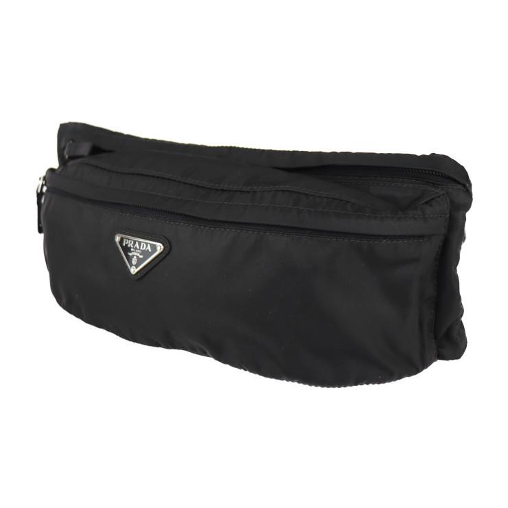PRADA 美品 プラダ ウエストバッグ VA0252 ナイロン テスート NERO 