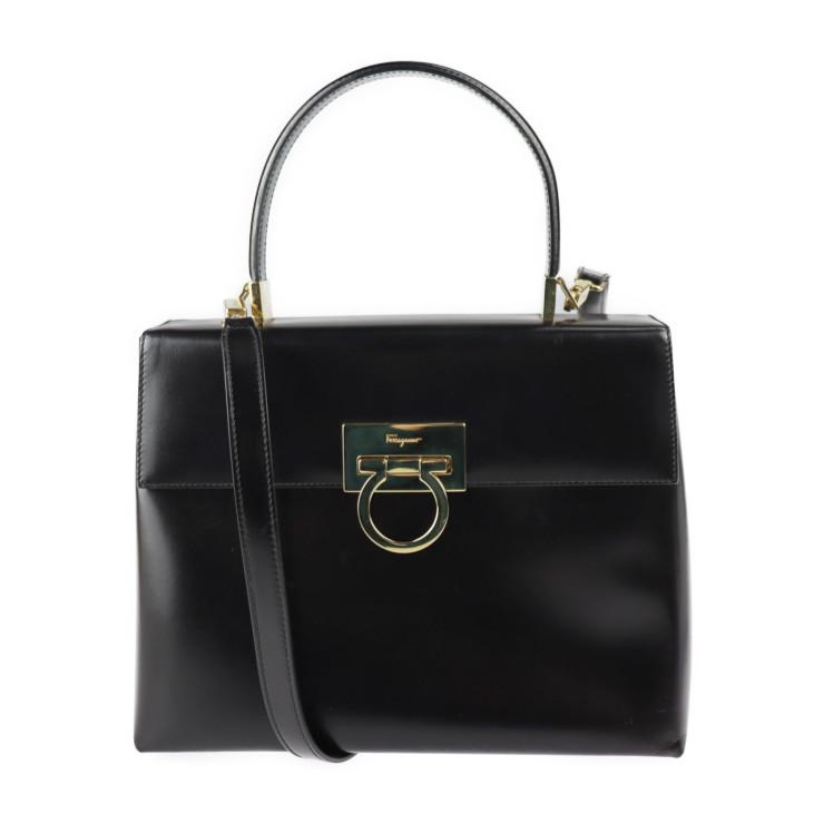 美品 サルヴァトーレ フェラガモ ガンチーニ ハンドバッグ 21 0290