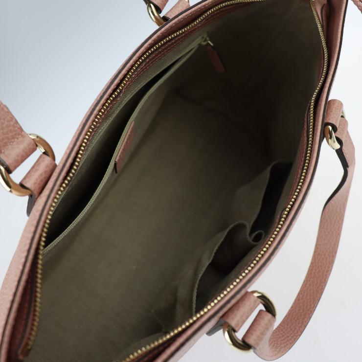 GUCCI 超美品 グッチ バンブー トートバッグ 449643 レザー ピンク系 