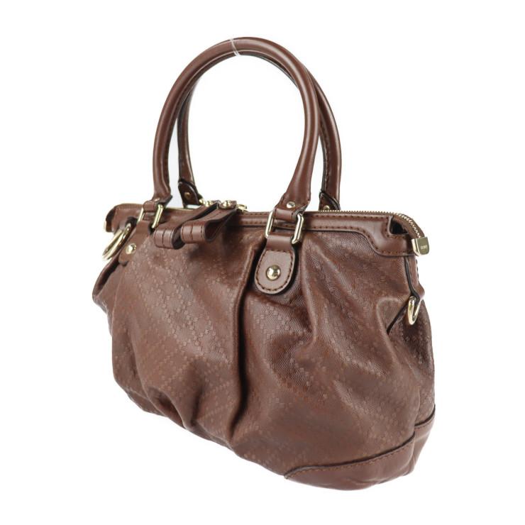 【極美品】GUCCI ハンドバッグ ディアマンテ スーキー ピンク キャンバス 極美品】GUCCI ハンドバッグ ディアマンテ スーキー ピンク キャンバス