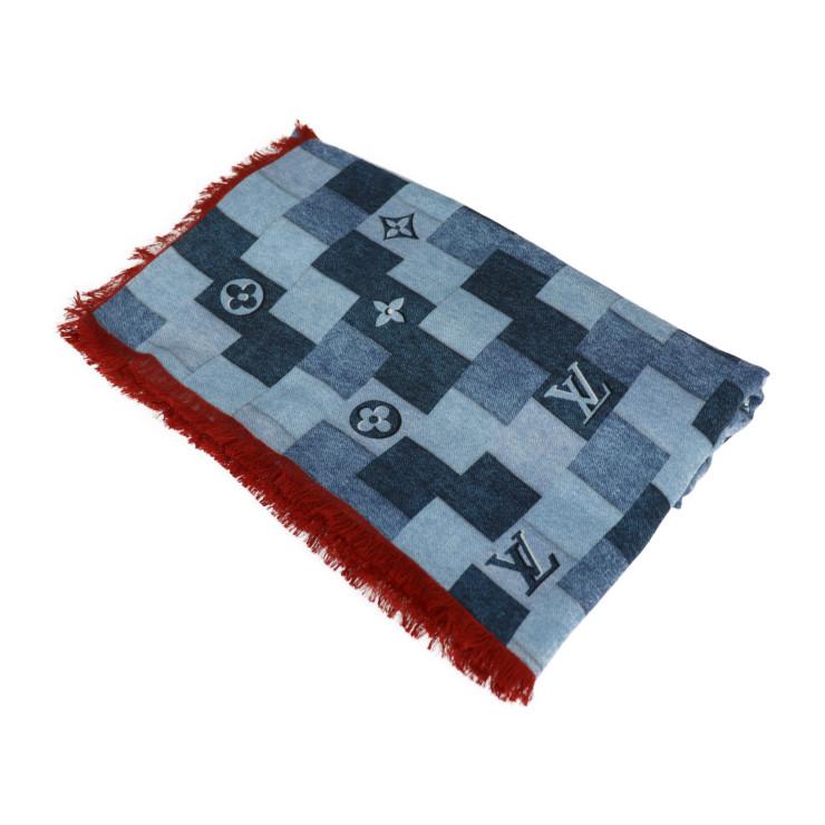 美品 LOUIS VUITTON ルイ ヴィトン モノグラムデニム M76159 ショール 
