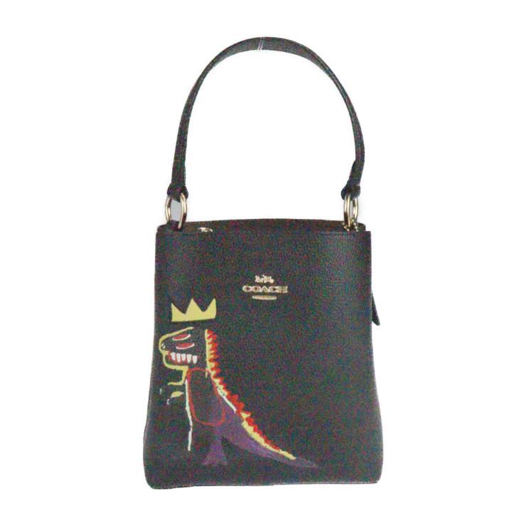 超美品 COACH コーチ スモール タウン バケット バスキア コラボ C6073 