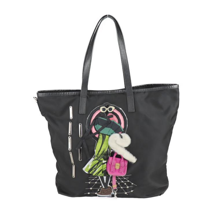 美品 PRADA プラダ テスートロボット モデルモチーフ B4605A トート  