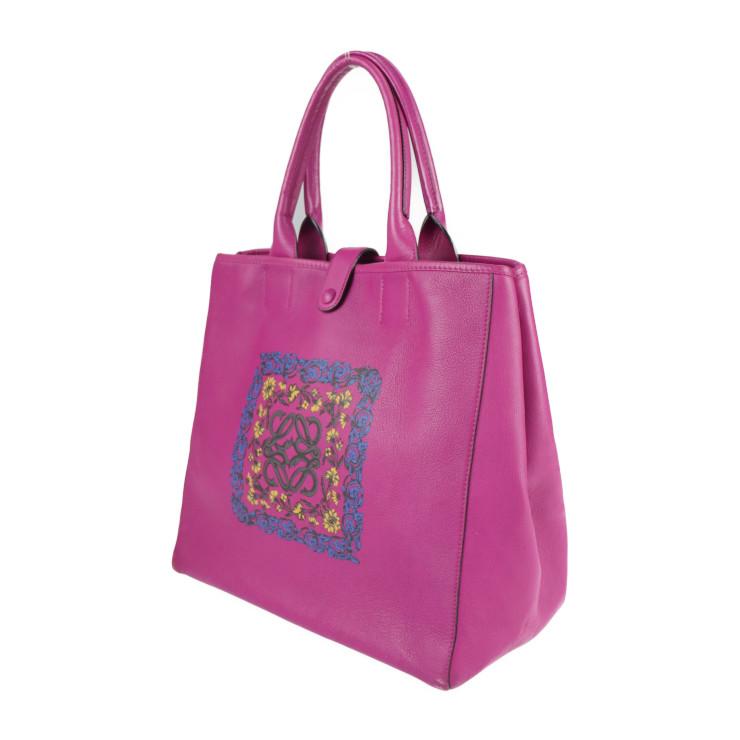 LOEWE（ロエベ） 美品 バロッコ アナグラム 304.11.H60 トートバッグ 