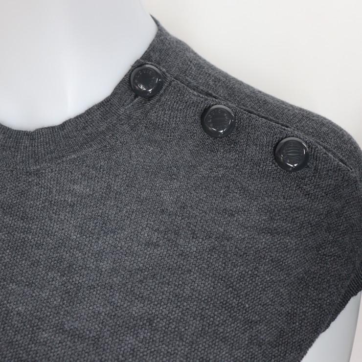 美品 ルイヴィトン ワンピース XS ウール シルク グレー ブルー レッド  