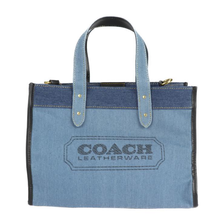 COACH 超美品 コーチ フィールドトート30 ハンドバッグ 89163 デニム 