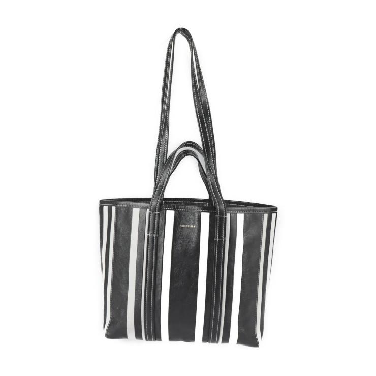 美品 バレンシアガ トートバッグ 671409 レザー 黒 白 バルべス  