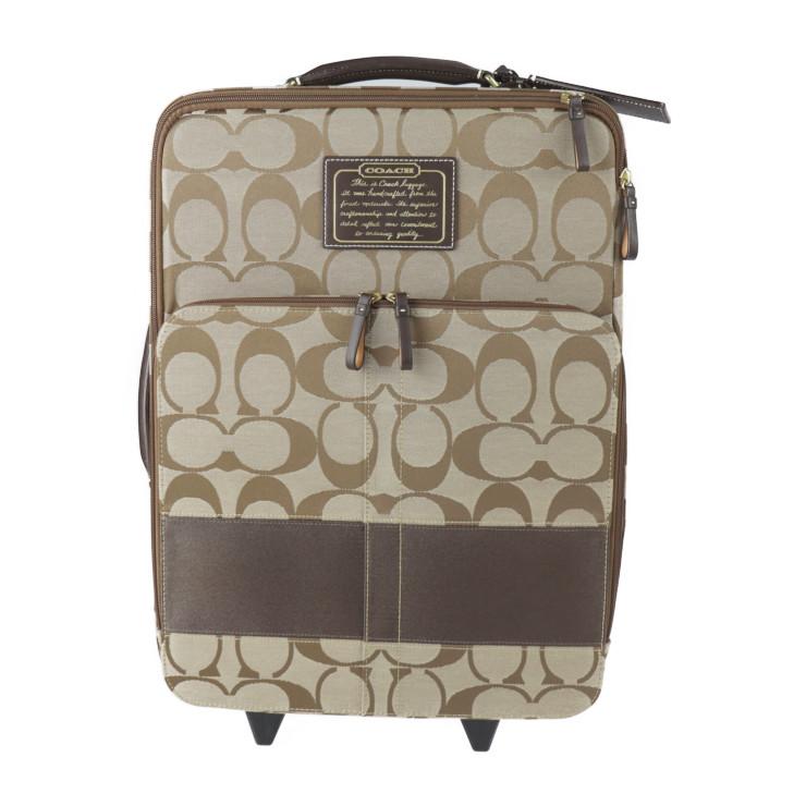 超美品　COACH　コーチ　F77020　キャリーケース　２輪　シグネチャー 超美品COACHコーチF77020キャリーケース2輪シグネチャー