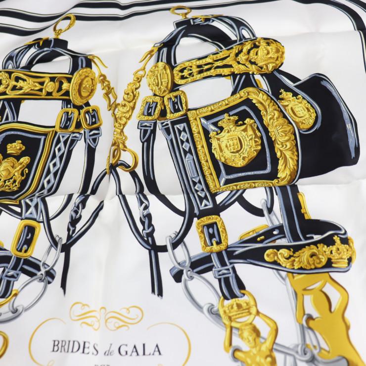 超美品 HERMES エルメス BRIDES de GALA 式典用馬勒 カレ 90 スカーフ 