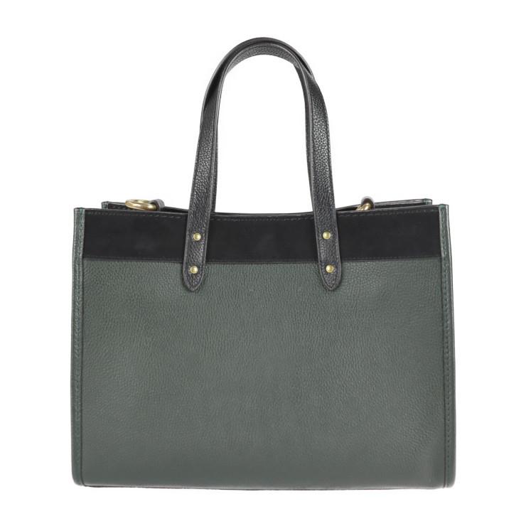 超美品 COACH コーチ フィールドトート30 カラーブロック C6035 