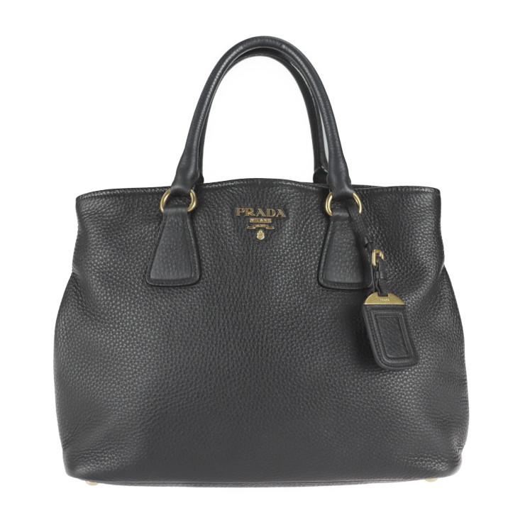 超美品 PRADA プラダ BN2794 トートバッグ VIT.DAINO レザー NERO  