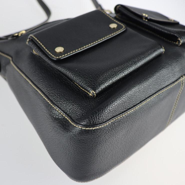 BVLGARI 美品 ブルガリ ABELEL ショルダーバッグ レザー ブラック 