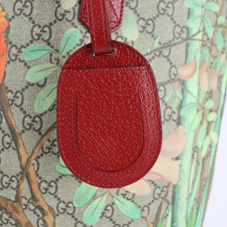 グッチ ティアン トートバッグ GGスプリーム 鳥 花柄 A4 412096