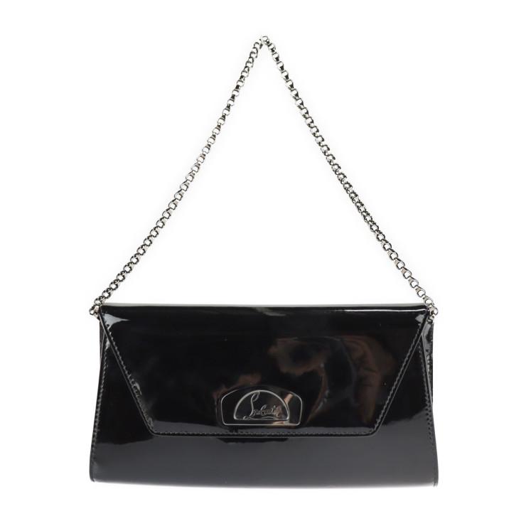 美品 クリスチャンルブタン クラッチバッグ 1165007 パテントレザー  