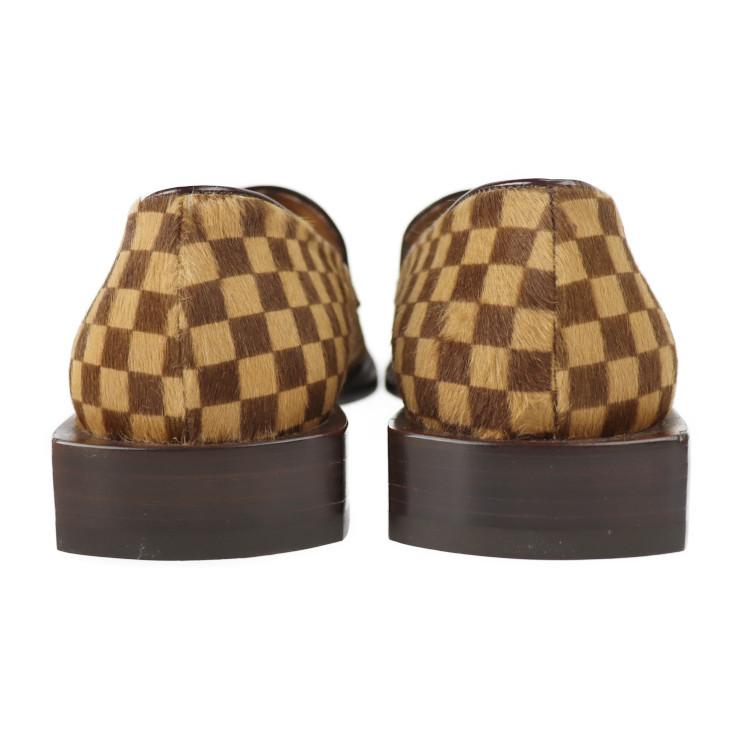 LOUIS VUITTON 美品 LV ルイ ヴィトン ダミエ ソバージュ スリッポン 