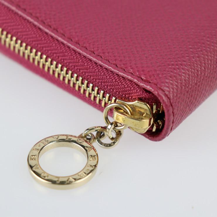 BVLGARI 超美品 ブルガリブルガリ 長財布 286311 レザー HEATHER 