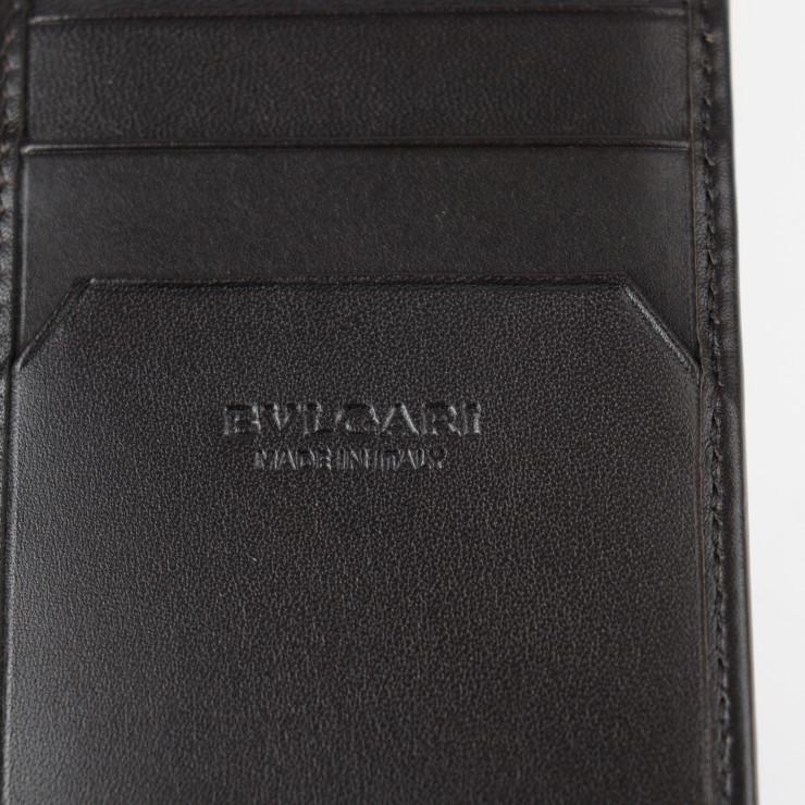 BVLGARI 超美品 ブルガリ Wallets yen オクト 35376 二つ折り財布 