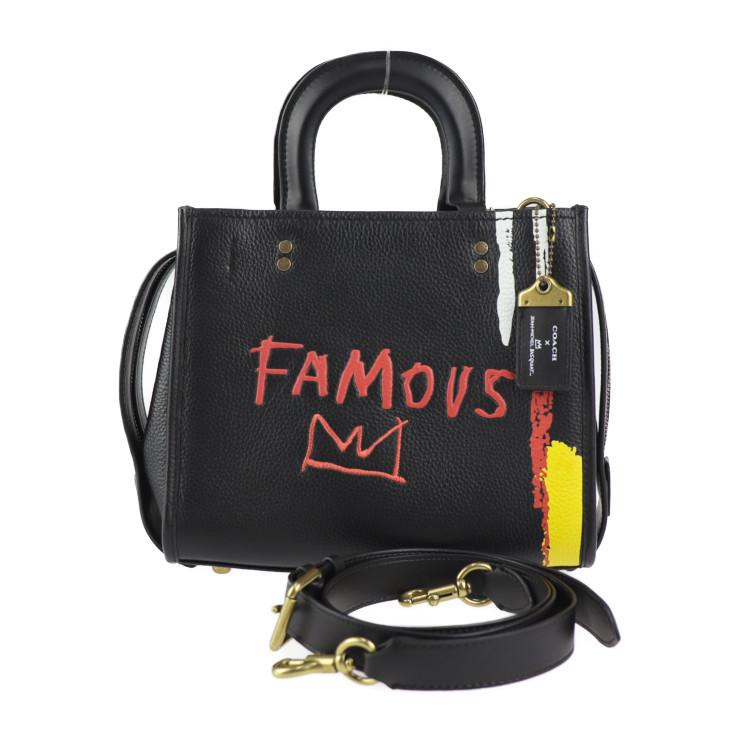 COACH 美品 コーチ バスキア クロストート ローグ25 ハンドバッグ  