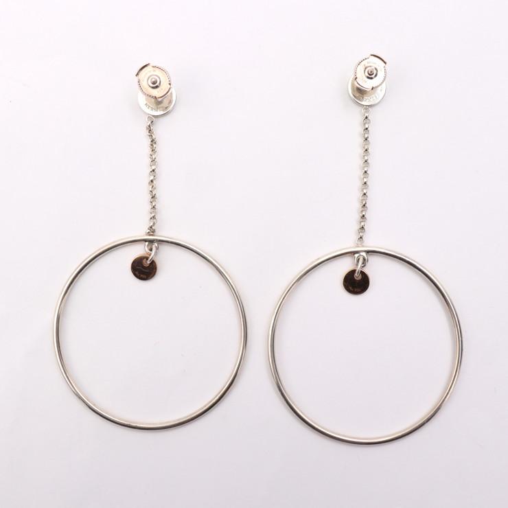 HERMES（エルメス） 美品 フープ ピアス エクスリブリス - ピアス 