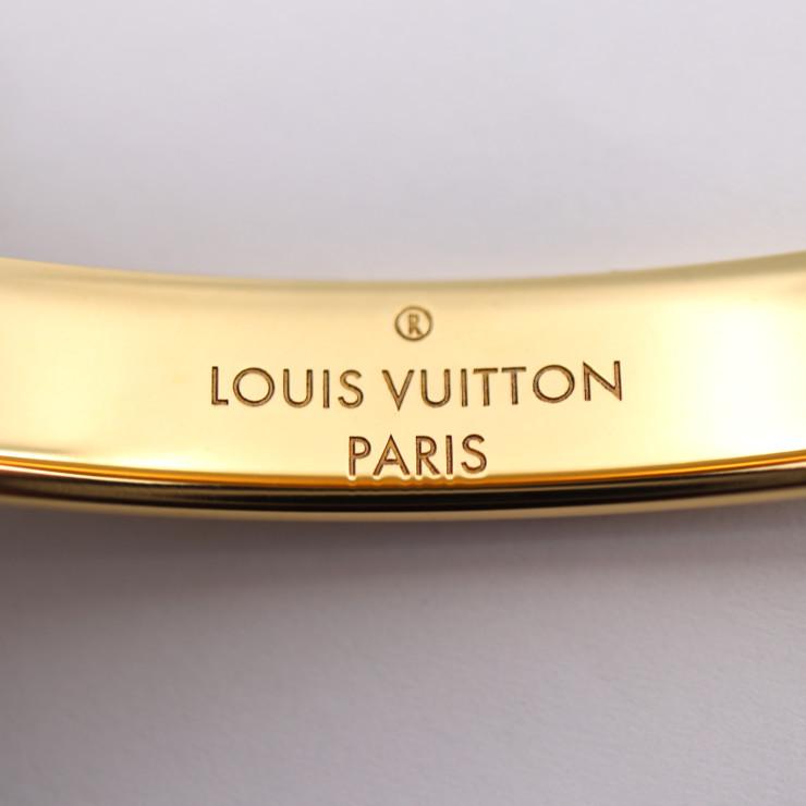 LOUIS VUITTON 美品 ルイ ヴィトン カフ ナノグラム ブレスレット 