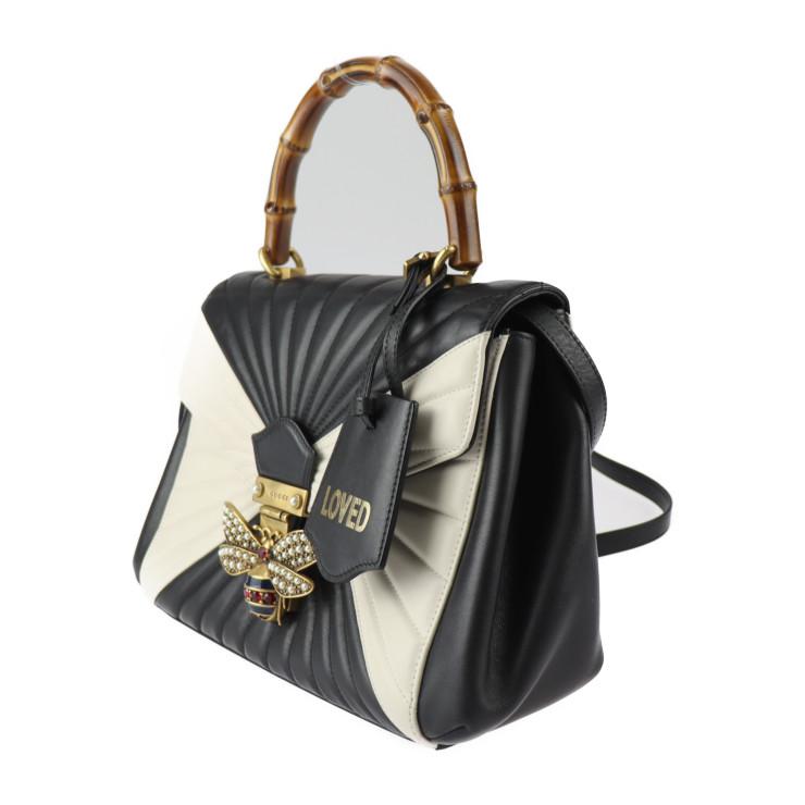 GUCCI（グッチ） 美品 クイーンマーガレット バンブー ハンドバッグ 