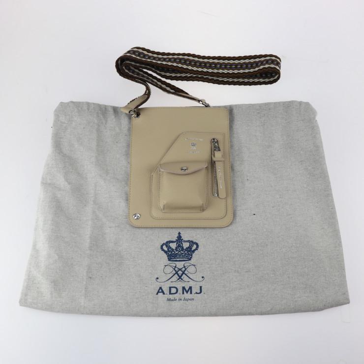 A.D.M.J 超美品 ADMJ エーディーエムジェイ ライダース モバイルポーチ 