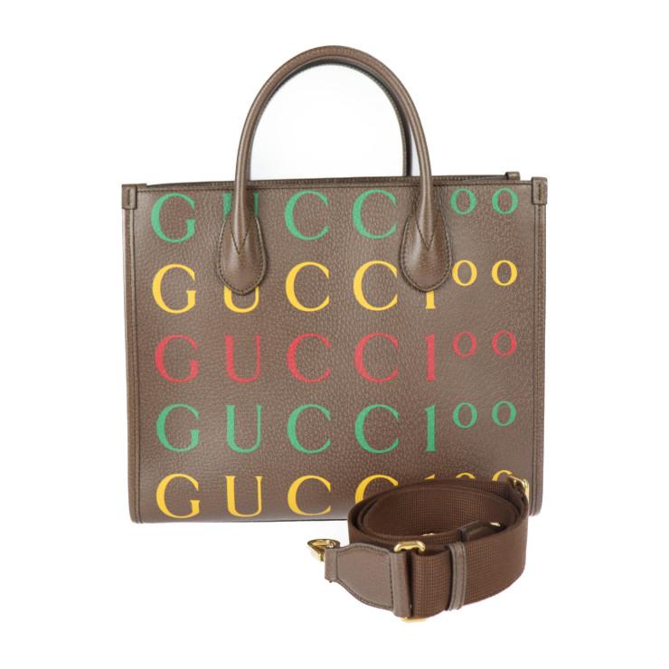 GUCCI 超美品 グッチ 100周年記念 680956 トートバッグ レザー 