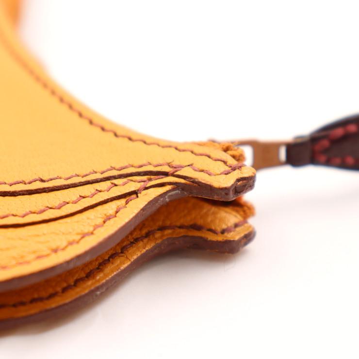 HERMES 超美品 エルメス フルーツ コインケース バナナ シェーブル 