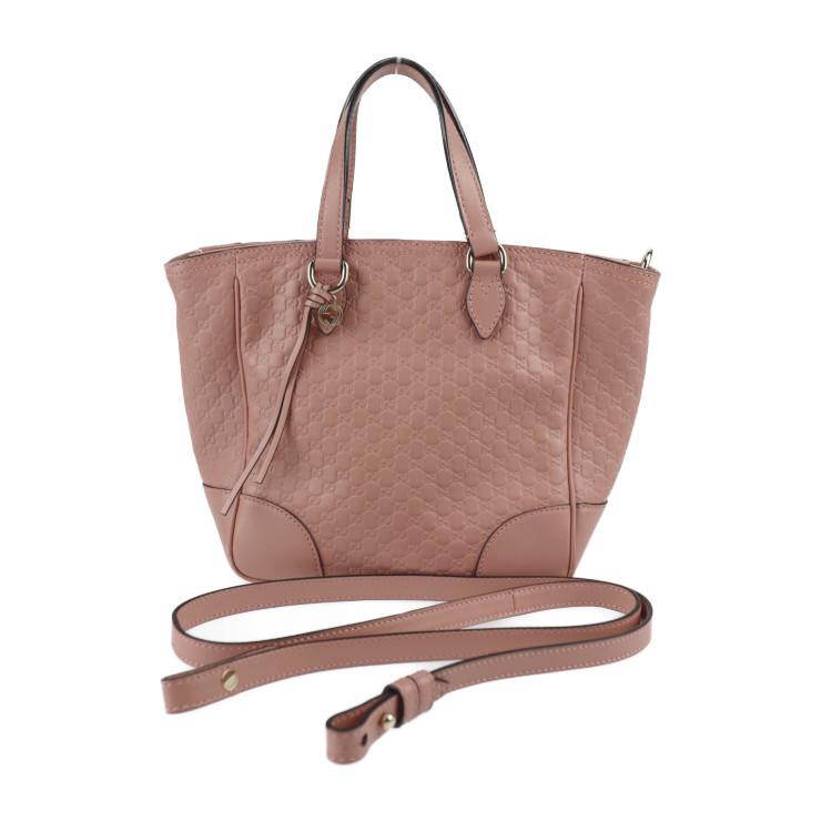 GUCCI 美品 グッチ マイクログッチシマ 449241 ハンドバッグ レザー 
