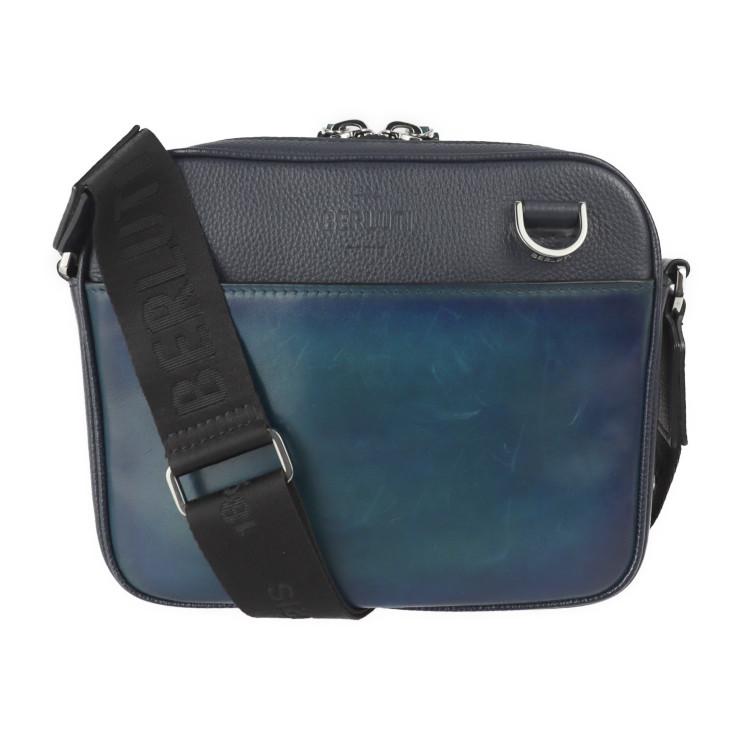 美品 Berluti ベルルッティ クラッチ コントラスト ショルダーバッグ 