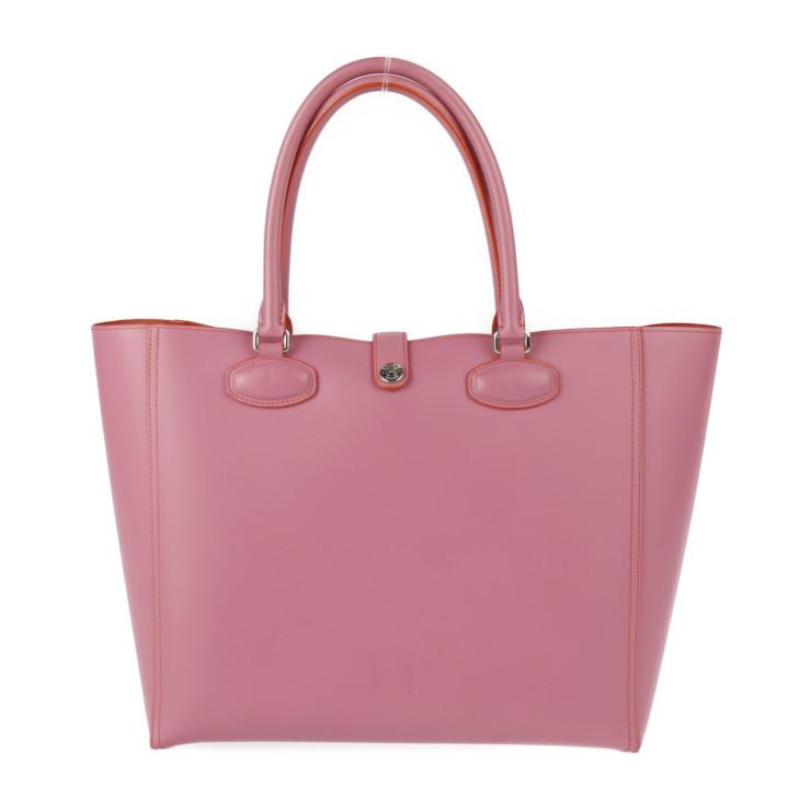 LOEWE 美品 ロエベ レオ 364.71.G60 トートバッグ カーフレザー ピンク 
