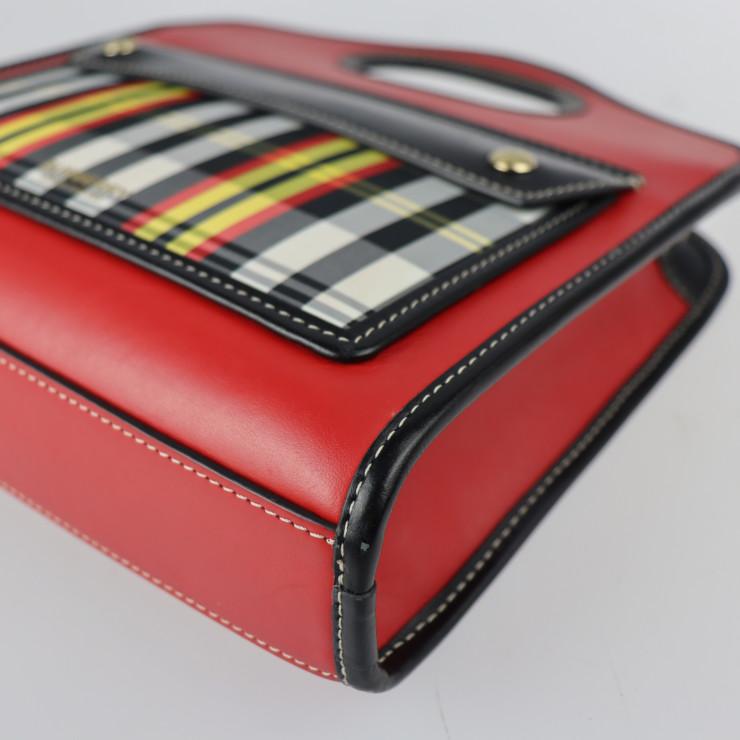 BURBERRY バーバリー ミニ ポケットバッグ ハンドバッグ レザー BURBERRY バーバリー ミニ ポケットバッグ ハンドバッグ レザー