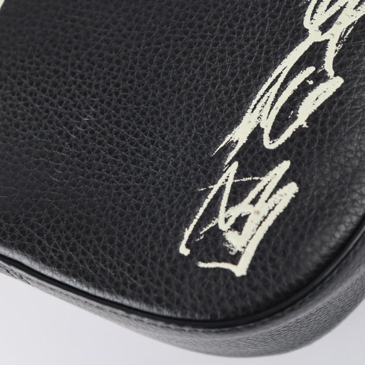 COACH 美品 コーチ バスキア コラボ ショルダーバッグ C5663 レザー 黒 