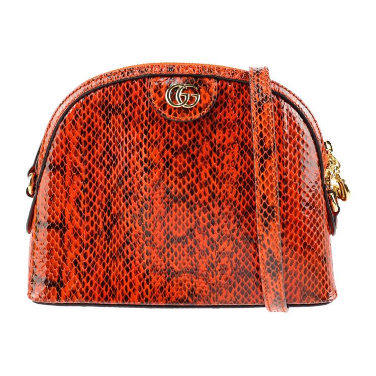超美品 GUCCI グッチ GGマーモント 499621 ショルダーバッグ パイソン 