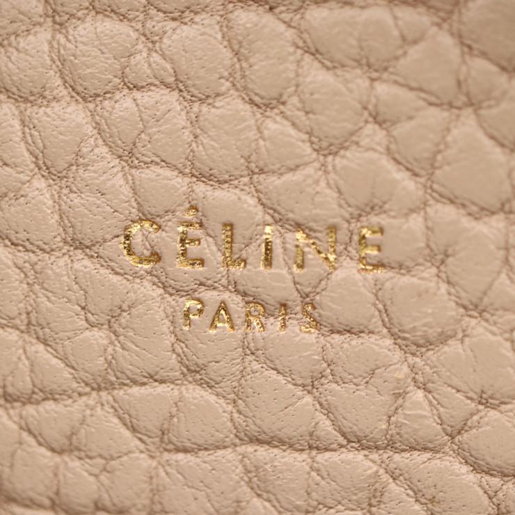 CELINE セリーヌ スモール リングバッグ Ring Small 176203 ハンドバッグ レザー ベージュ系 ゴールド金具 【本物保証】｜3rboutipue｜10