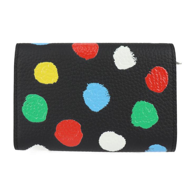 新古未使用展示品 ルイヴィトン ポルトフォイユ カプシーヌ LV×YK 草間彌生 コラボ 三つ折り財布 M81963【本物保証】の画像