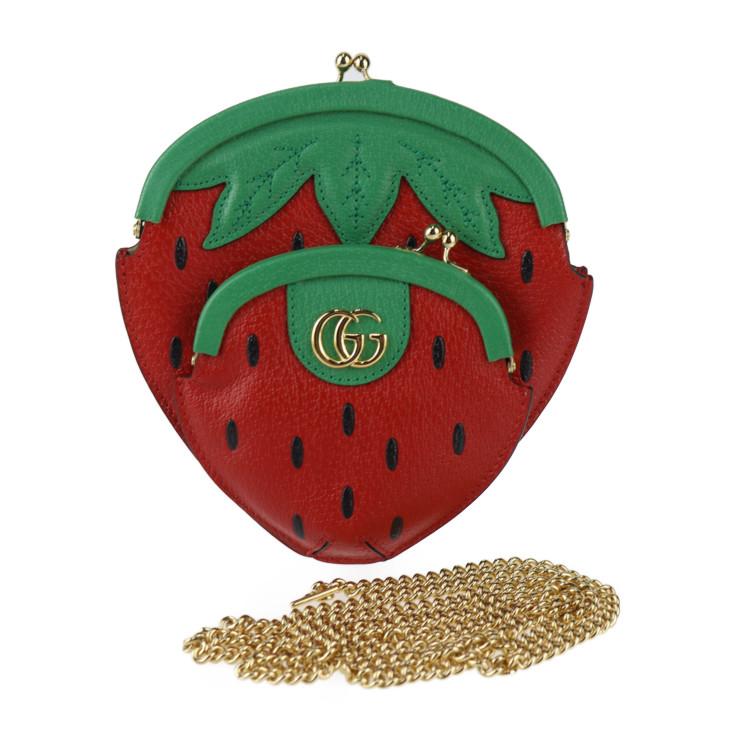 GUCCI 新品未使用展示品 グッチ いちご型ポシェット ショルダー GUCCI 新品未使用展示品 グッチ いちご型ポシェット ショルダー