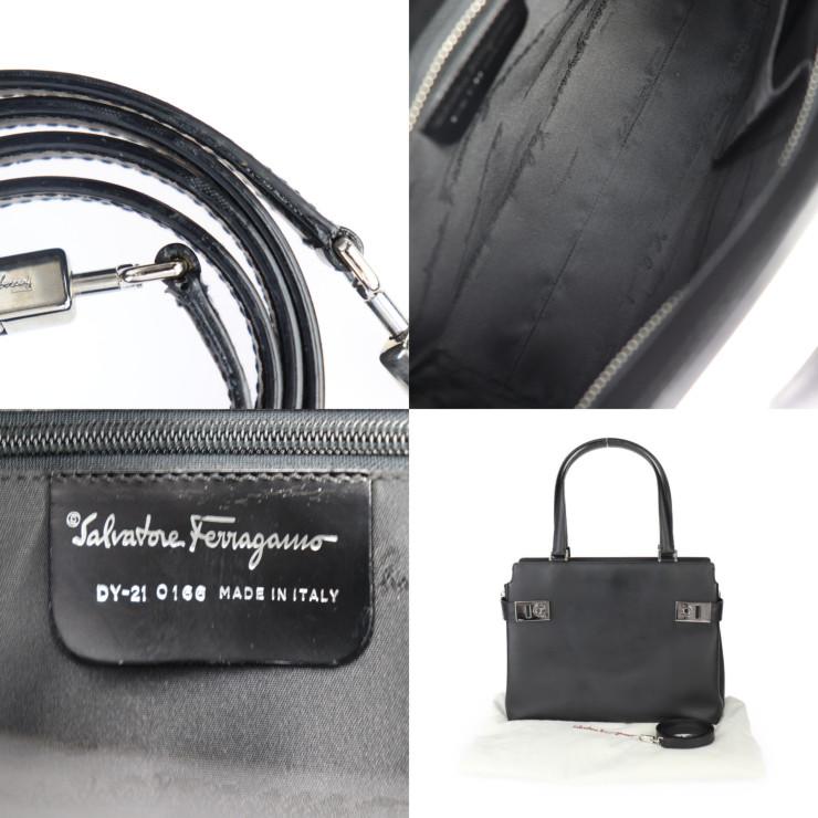 美品 サルヴァトーレ フェラガモ ガンチーニ ハンドバッグ 21