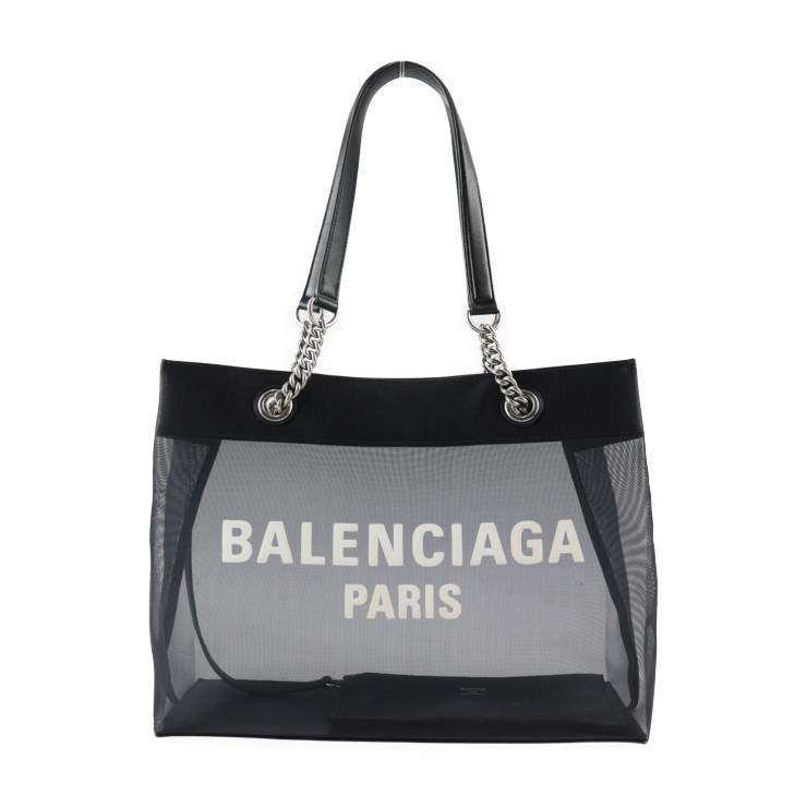 美品 バレンシアガ デューティーフリー トートバッグ ブラック メッシュ BALENCIAGA（バレンシアガ） 美品 デューティーフリー トートバッグ