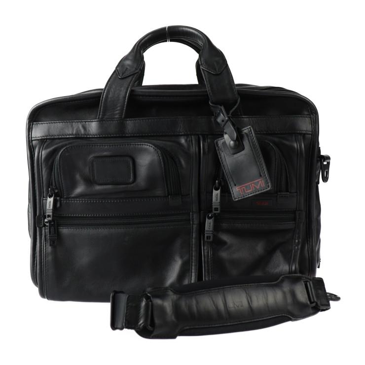 TUMI ブラック レザー ビジネスバッグ　96114DH TUMIトゥミ96114DH オールレザーブリーフビジネスバッグ2way 黒