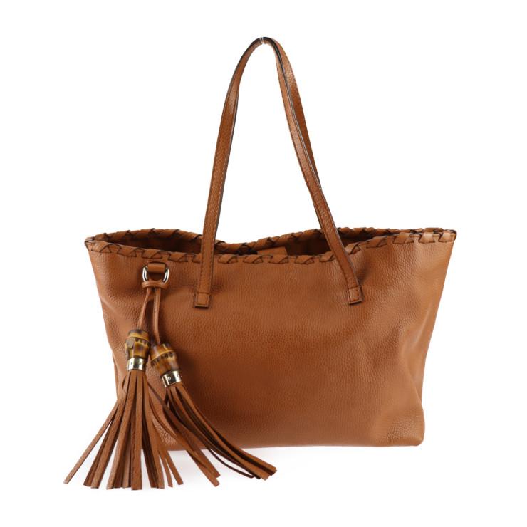 GUCCI（グッチ） バンブー トートバッグ 354665 レザー ブラウン系